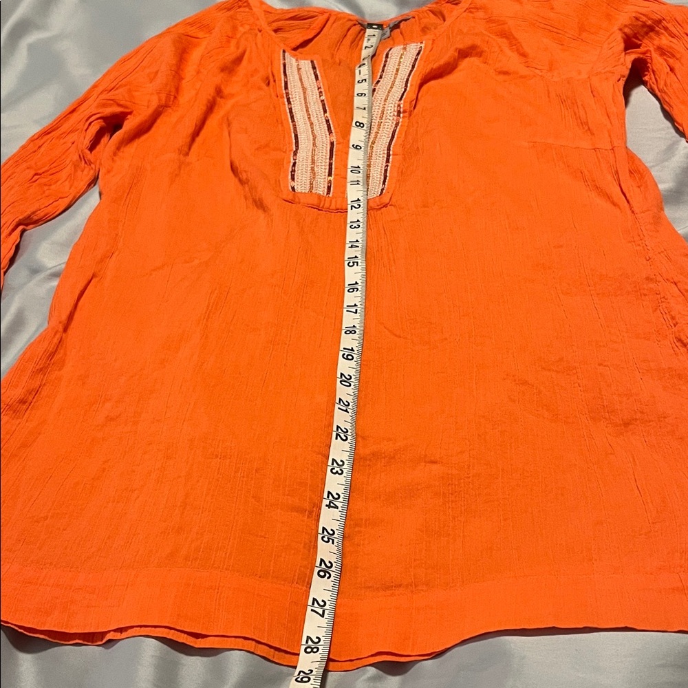 Athleta Vibrant Beautiful Orange Tunic Top Size Small - Picture 8 of 12